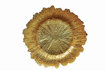 Тарелка "Коралл" - золото